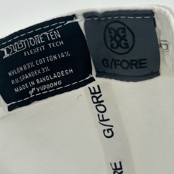 G/FORE LAGO Golf Hat SNO White Flexfit 110 Tech Snapback Navy Logo Mens Cap NWT - Picture 6 of 10